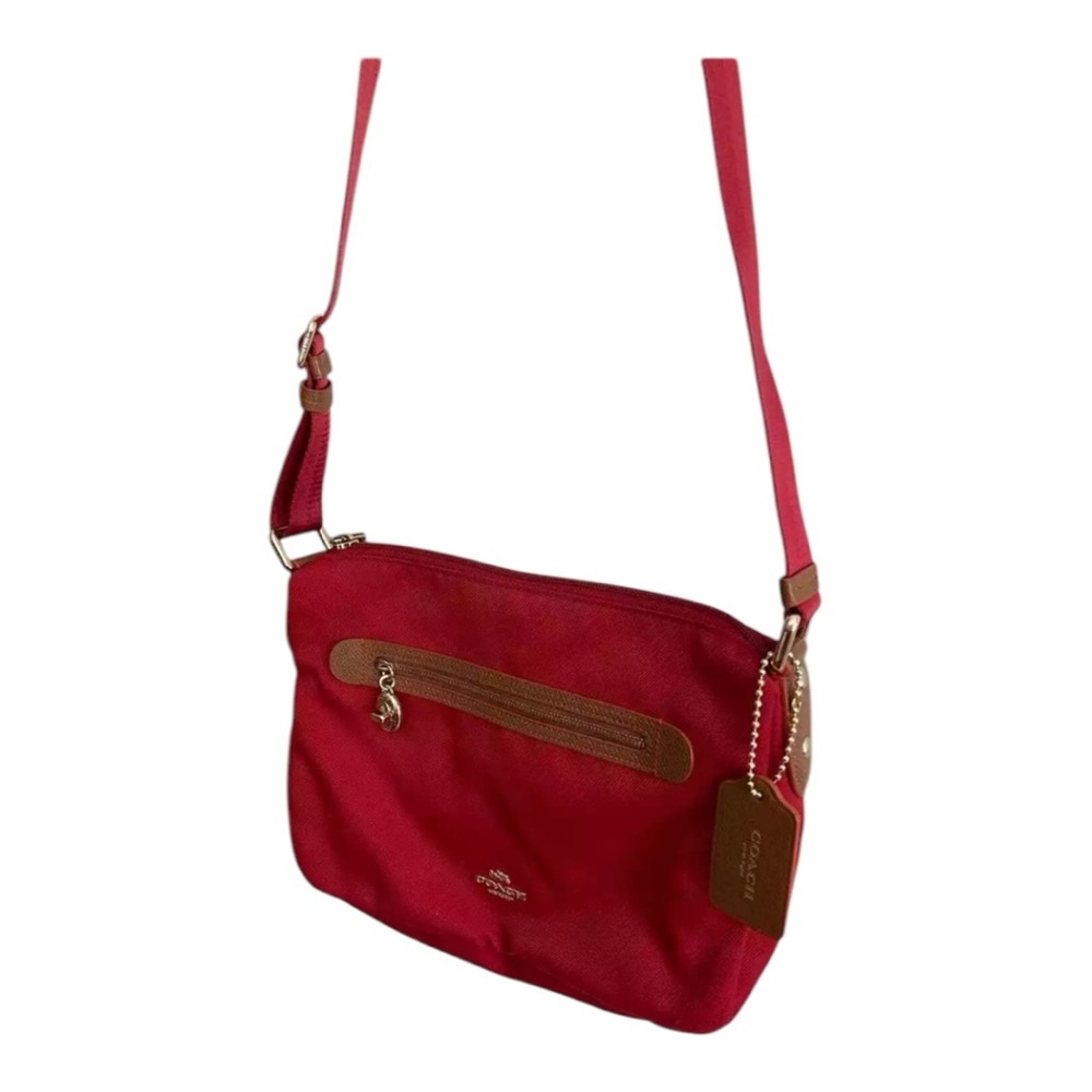 Coach Crossbody Purse Red and Burnt Orange - Coach Crossover Bag